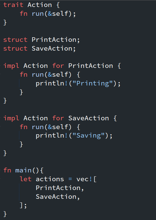 dyn Trait does not unify implementations — it only erases the type.